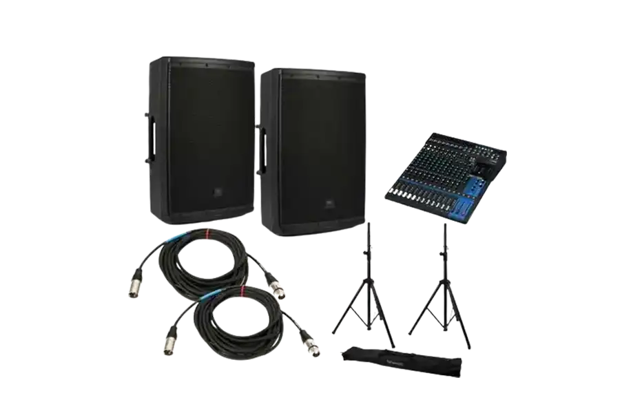 Convention center AV services with sound system and speakers